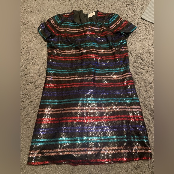 devlin Dresses & Skirts - Devlin stripped Sequin mini Dress